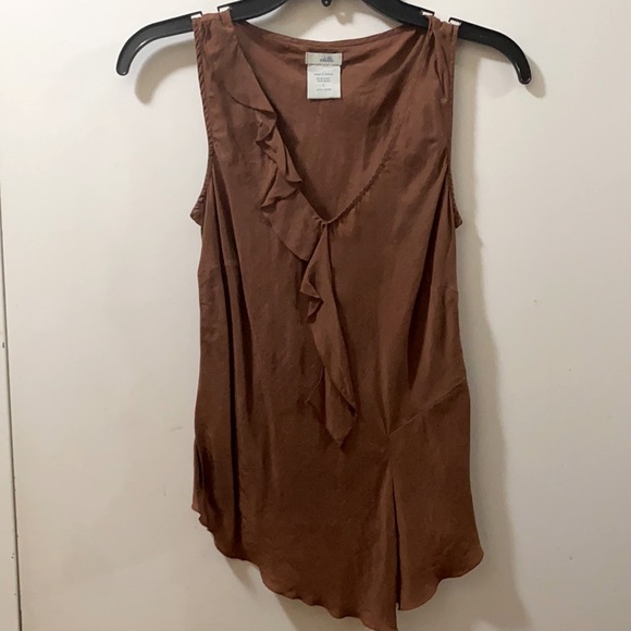 Odille Cupro sleeveless Copper color Shirt - Picture 1 of 9